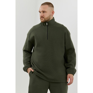 Толстовка мужская "Интер-1" интерлок-пике (р-ры: 48-58) хаки