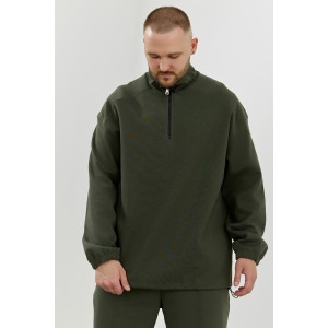 Толстовка мужская "Интер-1" интерлок-пике (р-ры: 48-58) хаки