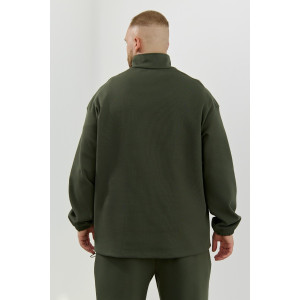 Толстовка мужская "Интер-1" интерлок-пике (р-ры: 48-58) хаки