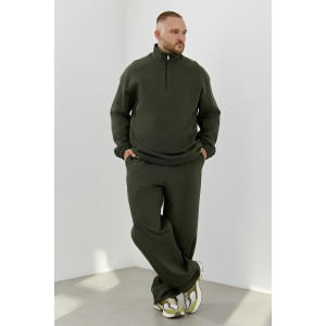 Толстовка мужская "Интер-1" интерлок-пике (р-ры: 48-58) хаки