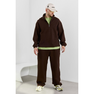 Толстовка мужская "Интер-1" интерлок-пике (р-ры: 48-58) коричневый