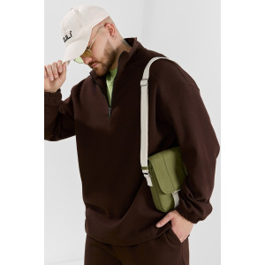 Толстовка мужская "Интер-1" интерлок-пике (р-ры: 48-58) коричневый