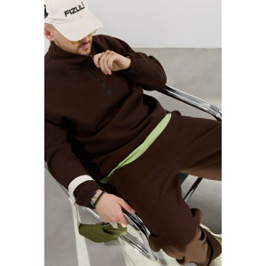 Толстовка мужская "Интер-1" интерлок-пике (р-ры: 48-58) коричневый