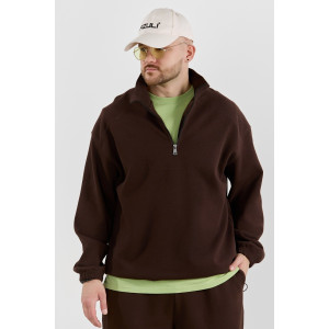 Толстовка мужская "Интер-1" интерлок-пике (р-ры: 48-58) коричневый