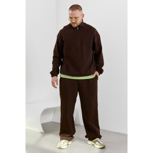 Толстовка мужская "Интер-1" интерлок-пике (р-ры: 48-58) коричневый