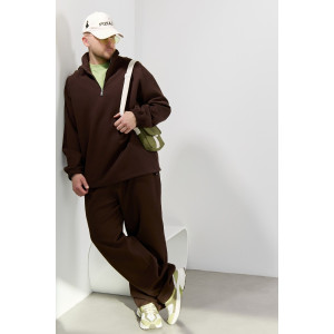 Толстовка мужская "Интер-1" интерлок-пике (р-ры: 48-58) коричневый