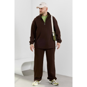 Толстовка мужская "Интер-1" интерлок-пике (р-ры: 48-58) коричневый
