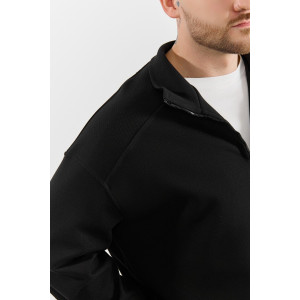 Толстовка мужская "Интер-1" интерлок-пике (р-ры: 48-58) черный