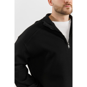 Толстовка мужская "Интер-1" интерлок-пике (р-ры: 48-58) черный