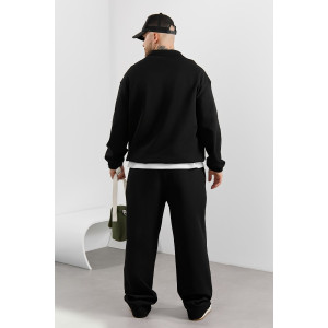 Толстовка мужская "Интер-1" интерлок-пике (р-ры: 48-58) черный