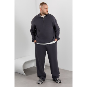 Толстовка мужская "Интер-1" интерлок-пике (р-ры: 48-58) графитовый