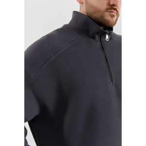 Толстовка мужская "Интер-1" интерлок-пике (р-ры: 48-58) графитовый