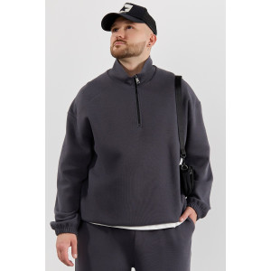 Толстовка мужская "Интер-1" интерлок-пике (р-ры: 48-58) графитовый