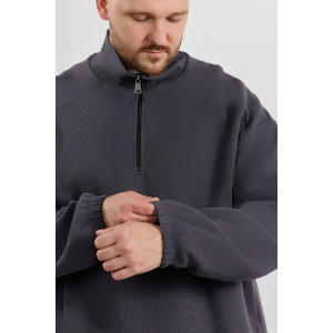 Толстовка мужская "Интер-1" интерлок-пике (р-ры: 48-58) графитовый