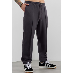 Брюки мужские "Интер-3" интерлок-пике (р-ры: 48-58) графитовый