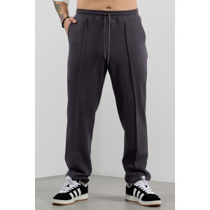 Брюки мужские "Интер-3" интерлок-пике (р-ры: 48-58) графитовый