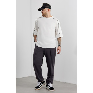 Брюки мужские "Интер-3" интерлок-пике (р-ры: 48-58) графитовый