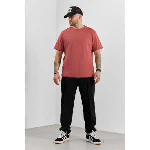 Брюки мужские "Интер-3" интерлок-пике (р-ры: 48-58) черный