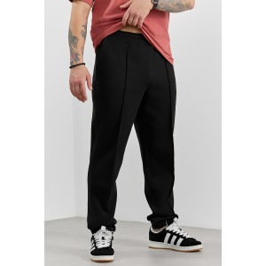 Брюки мужские "Интер-3" интерлок-пике (р-ры: 48-58) черный