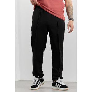 Брюки мужские "Интер-3" интерлок-пике (р-ры: 48-58) черный