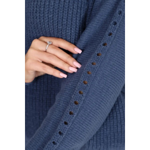 Джемпер женский "Вэнди" вязаный трикотаж (р-ры: 42-44) темно-синий Джемпер женский "Вэнди" вязаный трикотаж (р-ры: 42-44) темно-синий
