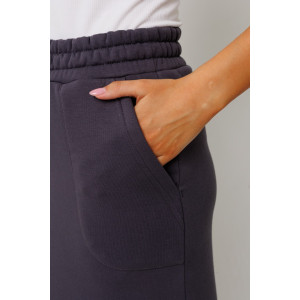 Юбка женская Ю24 (100 см) футер 3-х нитка с начесом (последний размер) графит 52