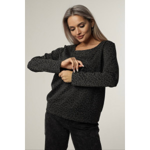 Джемпер женский Д12 жаккард принт (последний размер) графит леопард 50,56 Джемпер женский Д12 жаккард принт (последний размер) графит леопард 50,56