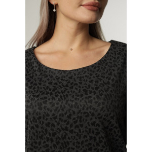 Джемпер женский Д12 жаккард принт (последний размер) графит леопард 50,56 Джемпер женский Д12 жаккард принт (последний размер) графит леопард 50,56