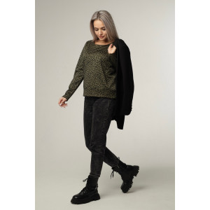 Джемпер женский Д12 жаккард принт (последний размер) хаки леопард 52,56 Джемпер женский Д12 жаккард принт (последний размер) хаки леопард 52,56