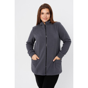 Толстовка женская ТЖ37 флис (последний размер) графит 56 Толстовка женская ТЖ37 флис (последний размер) графит 56