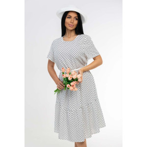 Платье женское 1890/8 штапель (последний размер) белый-черный 48,50,52,54,58,60 Платье женское 1890/8 штапель (последний размер) белый-черный 48,50,52,54,58,60