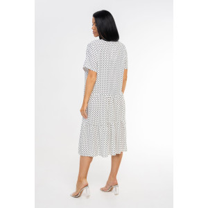 Платье женское 1890/8 штапель (последний размер) белый-черный 48,50,52,54,58,60 Платье женское 1890/8 штапель (последний размер) белый-черный 48,50,52,54,58,60