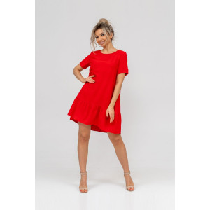 Платье женское 1425/9 жатка кантри (последний размер) красный 52 Платье женское 1425/9 жатка кантри (последний размер) красный 52