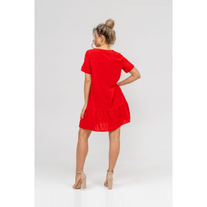 Платье женское 1425/9 жатка кантри (последний размер) красный 52 Платье женское 1425/9 жатка кантри (последний размер) красный 52