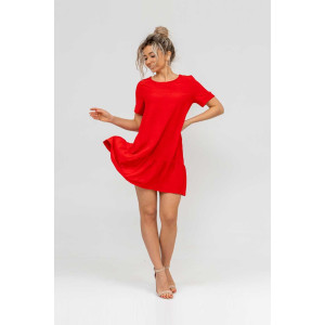 Платье женское 1425/9 жатка кантри (последний размер) красный 52 Платье женское 1425/9 жатка кантри (последний размер) красный 52