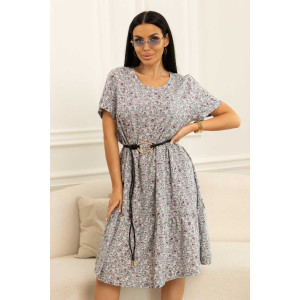 Платье женское 1890/12 штапель (последний размер) сиреневый-серый 48 Платье женское 1890/12 штапель (последний размер) сиреневый-серый 48