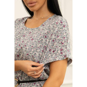 Платье женское 1890/12 штапель (последний размер) сиреневый-серый 48 Платье женское 1890/12 штапель (последний размер) сиреневый-серый 48