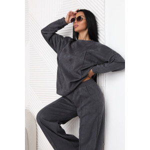 Костюм двойка женский 2125/2 замша (последний размер) темно-серый 54 Костюм двойка женский 2125/2 замша (последний размер) темно-серый 54