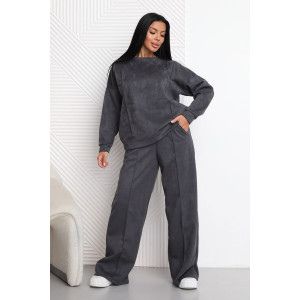Костюм двойка женский 2125/2 замша (последний размер) темно-серый 54 Костюм двойка женский 2125/2 замша (последний размер) темно-серый 54
