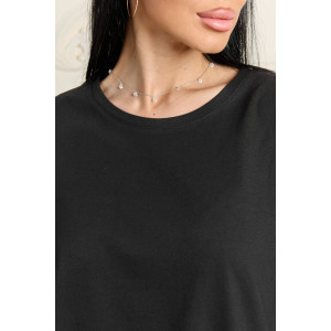 Костюм двойка женский 2081/3 кулирка (последний размер) черный-бежевый 60