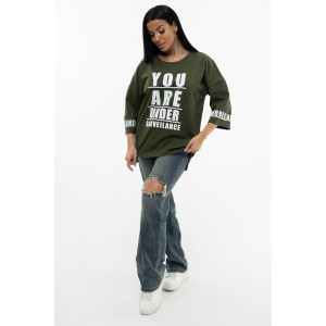 Туника женская 1969/2 кулирка (последний размер) хаки 54 Туника женская 1969/2 кулирка (последний размер) хаки 54