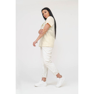 Футболка женская 1662/4 кулирка с лайкрой (последний размер) желтый 48,54