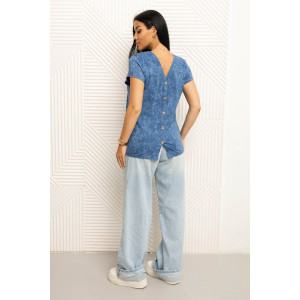 Футболка женская 2073/1 кулирка (последний размер) синий 50 Футболка женская 2073/1 кулирка (последний размер) синий 50