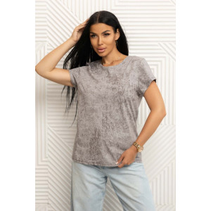 Футболка женская 2073 кулирка (последний размер) серый 50,52,54,58