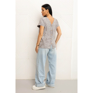 Футболка женская 2073 кулирка (последний размер) серый 50,52,54,58