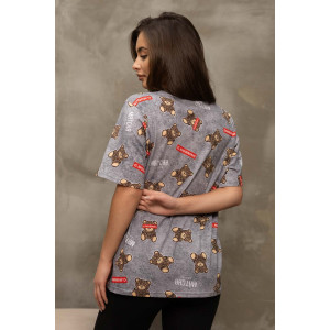 Футболка женская 1904/3 кулирка (последний размер) серый 52 Футболка женская 1904/3 кулирка (последний размер) серый 52