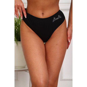 Трусы женские №64980 хлопок стрейч (р-ры: 48-52) черный