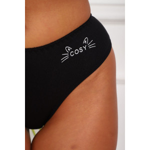 Трусы женские №64980 хлопок стрейч (р-ры: 48-52) черный