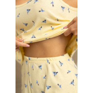 Пижама женская 2068/3 кашкорсе (последний размер) желтый 48 Пижама женская 2068/3 кашкорсе (последний размер) желтый 48