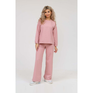 Костюм двойка женский ТС 7009/2 футер (последний размер) пудровый 50